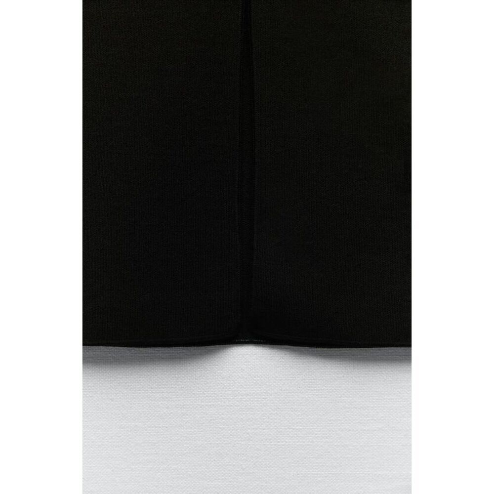 Black Zara High Elastic Waist Stretch Knit Maxi Skirt (NWT) - Picture 7 of 8